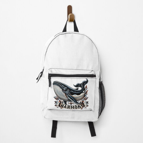 Item preview, Whale in Vibes of Harmony - Sailor Tattoo Style designed and sold by taste-with-it.