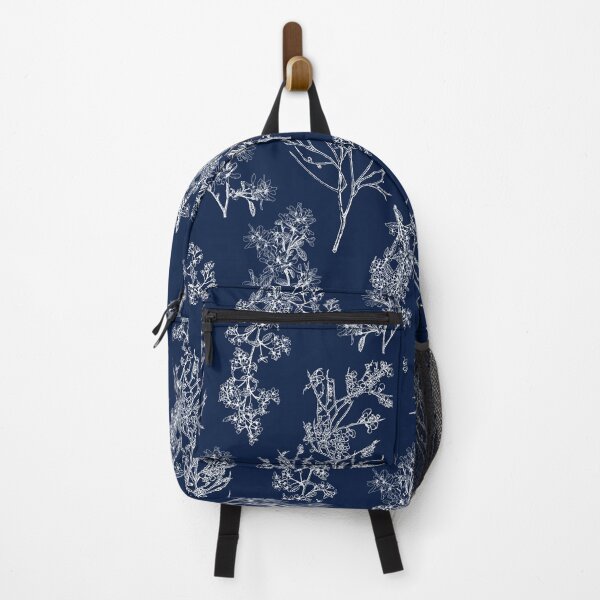 Item preview, Botanical Cottage Floral Pattern in Nautical Navy Blue and White designed and sold by kierkegaard.