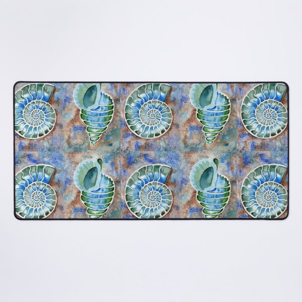 Item preview, Watercolor Sea Shells by Irina Sztukowski Teal Blue Tones designed and sold by Irina Sztukowski.