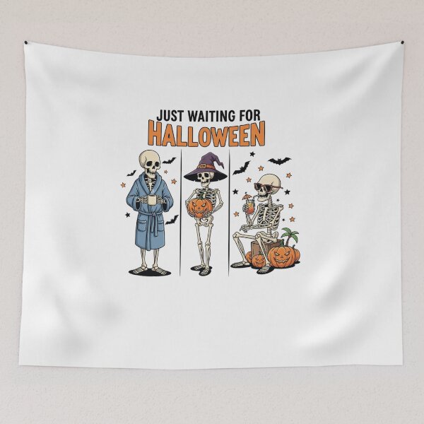 Item preview, Skeleton Just Waiting for Halloween designed and sold by diyoor.