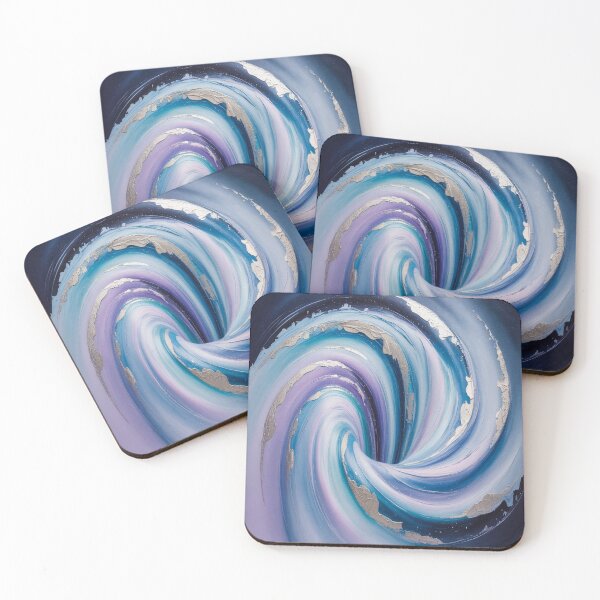 Item preview, Abstract Whirlpool Vortex Ice Blue, Lavender, Frosty Silver designed and sold by SilentSpirits.
