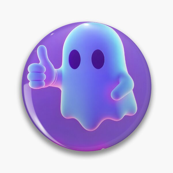 Item preview, "Ghost of Disapproval" Funny 3D Ghost with Thumbs Down in Vaporwave Style designed and sold by Jayara [Born To Reign].