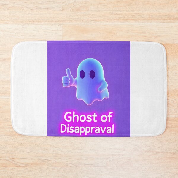 Item preview, "Ghost of Disapproval" Funny 3D Ghost with Thumbs Down in Vaporwave Style designed and sold by Jayara [Born To Reign].