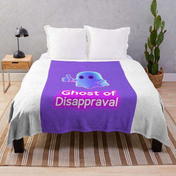 Item preview, "Ghost of Disapproval" Funny 3D Ghost with Thumbs Down in Vaporwave Style designed and sold by Jayara [Born To Reign].