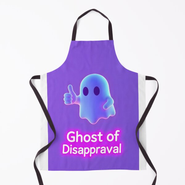 Item preview, "Ghost of Disapproval" Funny 3D Ghost with Thumbs Down in Vaporwave Style designed and sold by Jayara [Born To Reign].