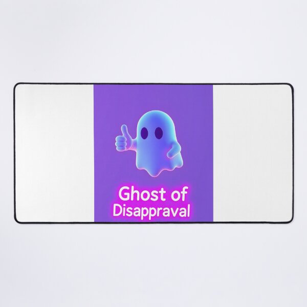 Item preview, "Ghost of Disapproval" Funny 3D Ghost with Thumbs Down in Vaporwave Style designed and sold by Jayara [Born To Reign].