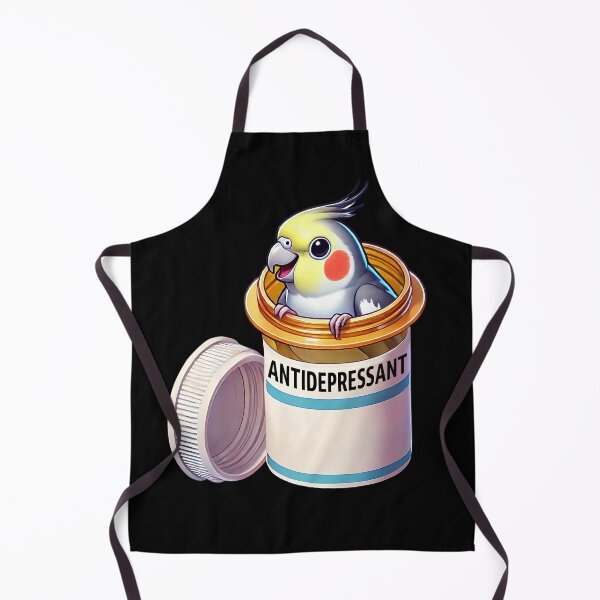 Item preview, Funny Antidepressant Cockatiel Parakeet Parrot Lover Meme designed and sold by Kimberley King Art King Art.