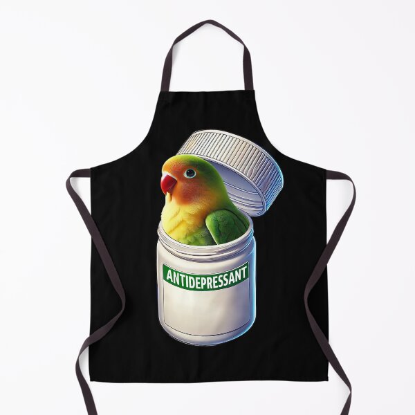 Item preview, Funny Antidepressant Fischer's Lovebird Parrot Lover Meme designed and sold by Kimberley King Art King Art.