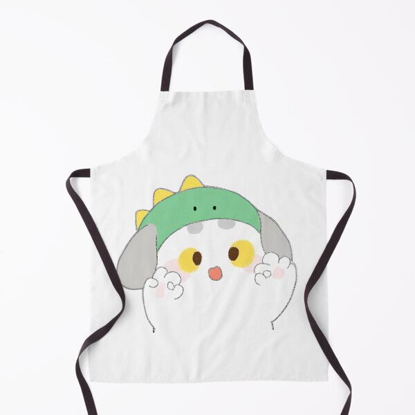 Item preview, Poonew the Chubby White Dog in Dinosaur Hat | Cute Dog Illustration designed and sold by Neiomi.