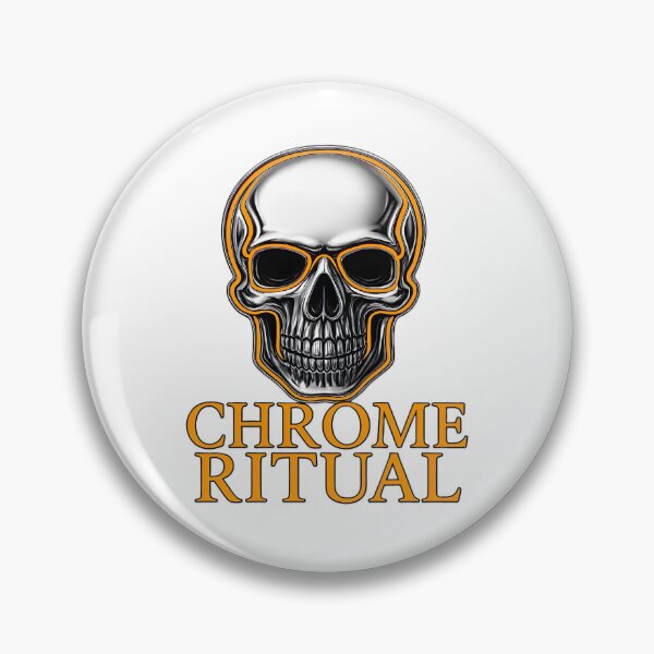 Item preview, Chrome-plated skull – CHROME RITUAL designed and sold by PixelPrisma.