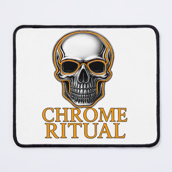 Item preview, Chrome-plated skull – CHROME RITUAL designed and sold by PixelPrisma.