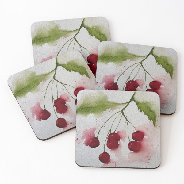 Item preview, Cherries in Watercolour designed and sold by lilacshoes_art.