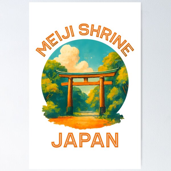 Item preview, Meiji Shrine Tokyo – Traditional Japanese Shinto Shrine designed and sold by inkNext.