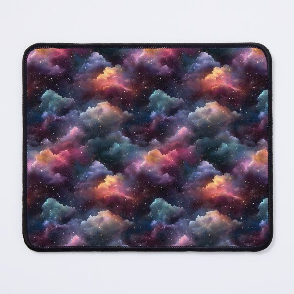 Item preview, Stars & Galaxies – Seamless pattern of colorful nebulae on a dark background designed and sold by Digital Dreamtales.