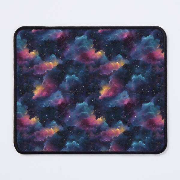 Item preview, Stars & Galaxies – Seamless pattern of colorful nebulae on a dark background designed and sold by Digital Dreamtales.