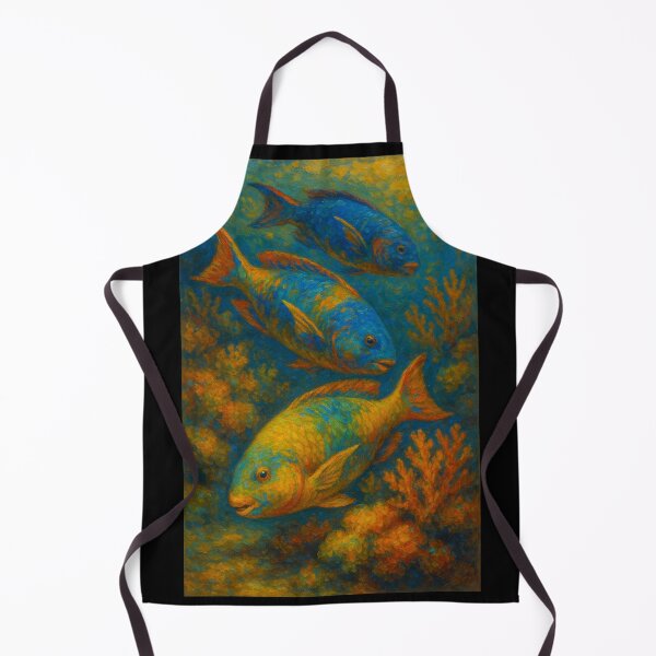 Item preview, Rainbow Parrotfish Group Over Reef designed and sold by DamioPolArt.