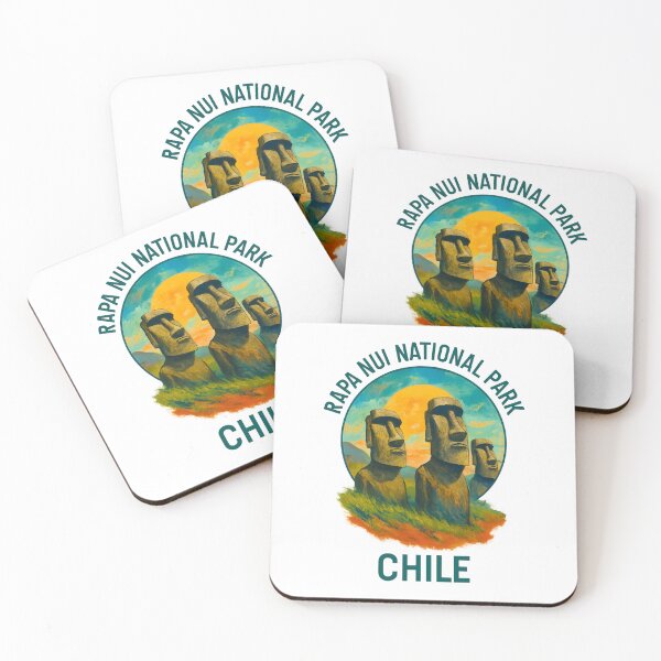 Item preview, Rapa Nui National Park - Easter Island Moai Statues, Chile Travel Art designed and sold by inkNext.
