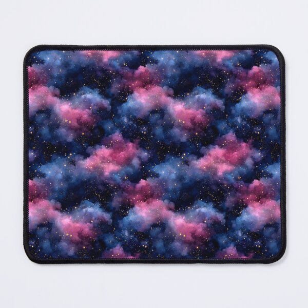 Item preview, Stars & Galaxies – Seamless pattern of colorful nebulae on a dark background designed and sold by Digital Dreamtales.