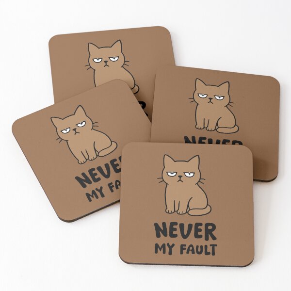 Item preview, Brown Grumpy Cat  - Never My Fault designed and sold by LifeParody.