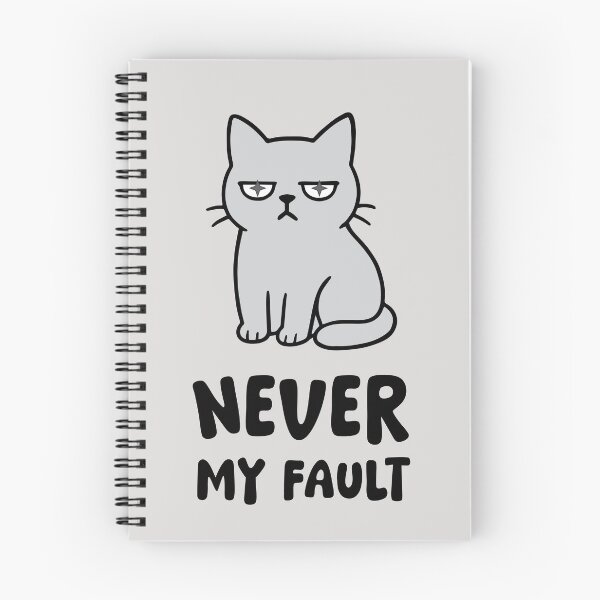Item preview, Grey Grumpy Cat  - Never My Fault designed and sold by LifeParody.