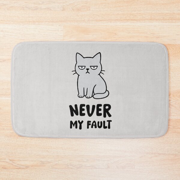 Item preview, Grey Grumpy Cat  - Never My Fault designed and sold by LifeParody.