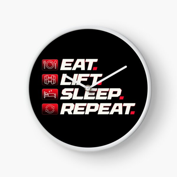 Item preview, EAT SLEEP LIFT REPEAT Gym Workout Motivation designed and sold by Pietrzak97.