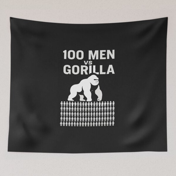 Item preview, 100 Men vs 1 Gorilla Viral Meme Debate Battle designed and sold by Vvolta.