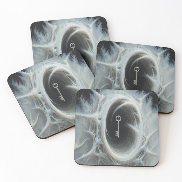 Item preview, Abstract Ghostly Swirly Vortex, Ice White, Grey, Key designed and sold by SilentSpirits.