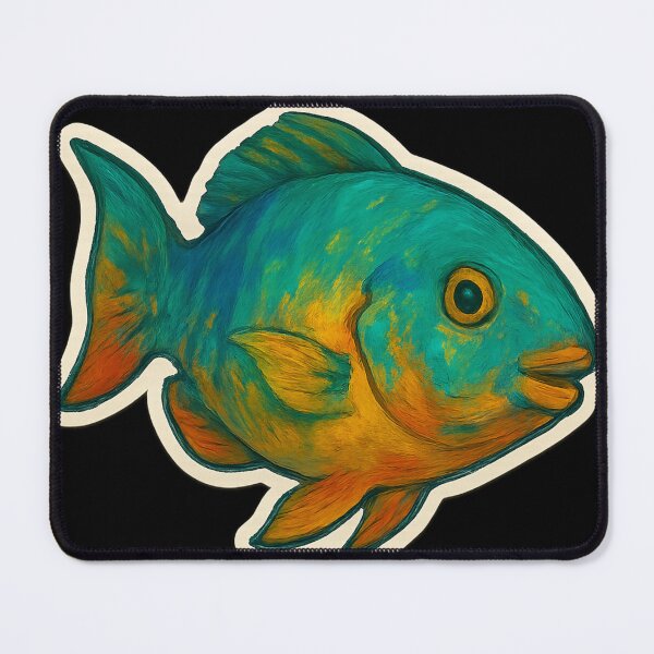 Item preview, Cute Funny Multicolor Parrotfish designed and sold by DamioPolArt.