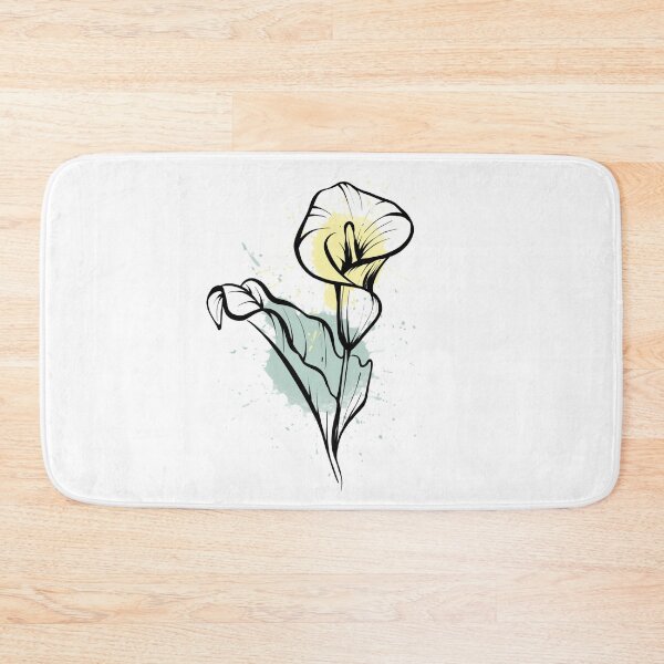 Item preview, Minimalist botanical art print with the colored spots background designed and sold by JuKoArt.
