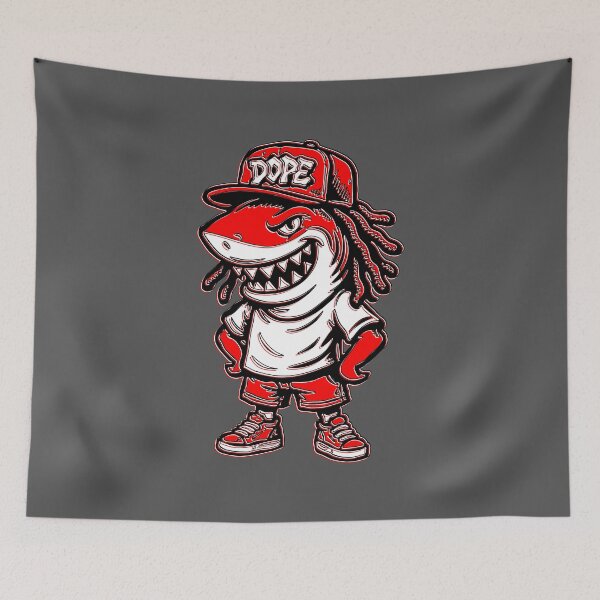 Item preview, Dope Shark Streetwear Cartoon Character designed and sold by 4rpixs.