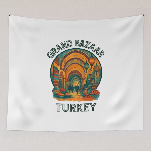 Item preview, Grand Bazaar Istanbul - Turkish Market Illustration designed and sold by inkNext.