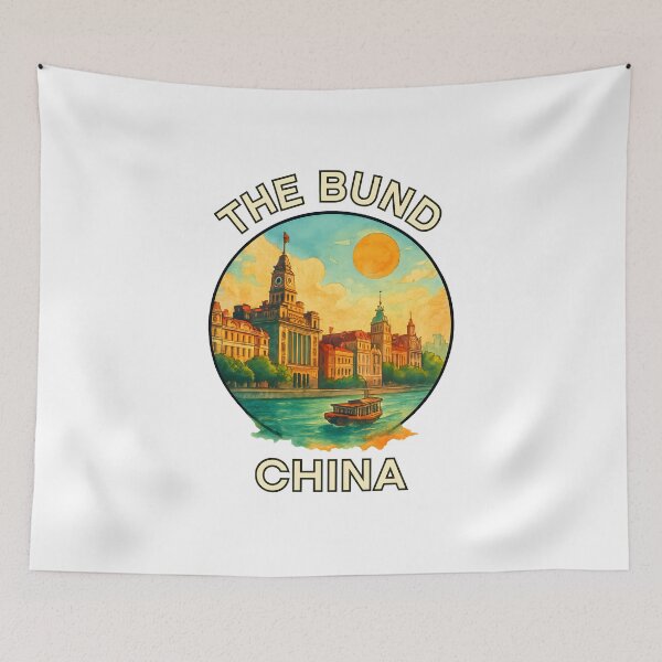 Item preview, The Bund Shanghai Skyline - China Travel Art designed and sold by inkNext.