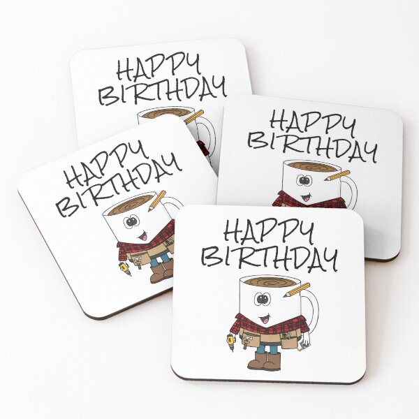 Item preview, Builder's Tea Happy Birthday, Construction Worker Handyman Funny designed and sold by doodlerob.