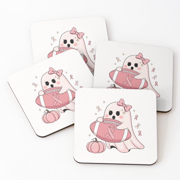 Item preview, Boo Tackles Cancer – Cute Pink Ghost Football Awareness designed and sold by cawtoon.