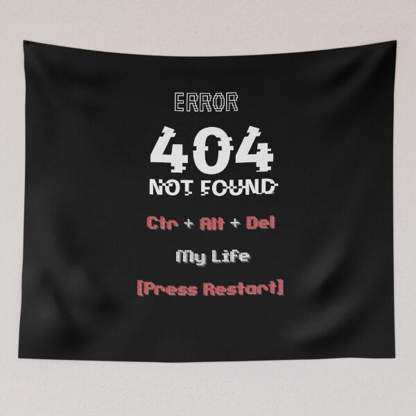 Item preview, Funny Error 404 Shirt – Ctrl Alt Del My Life Press Restart Tee designed and sold by BatonAndInk.