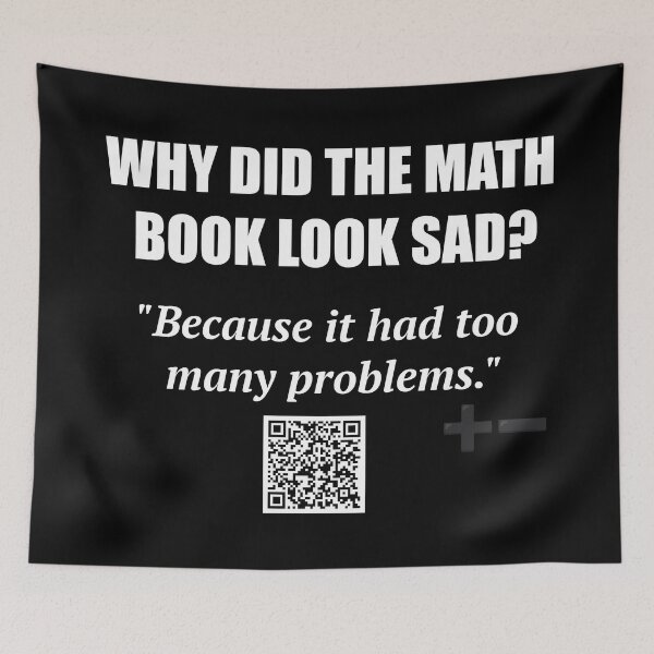 Item preview, Sad Math Book Joke – Too Many Problems designed and sold by BrushRushX.