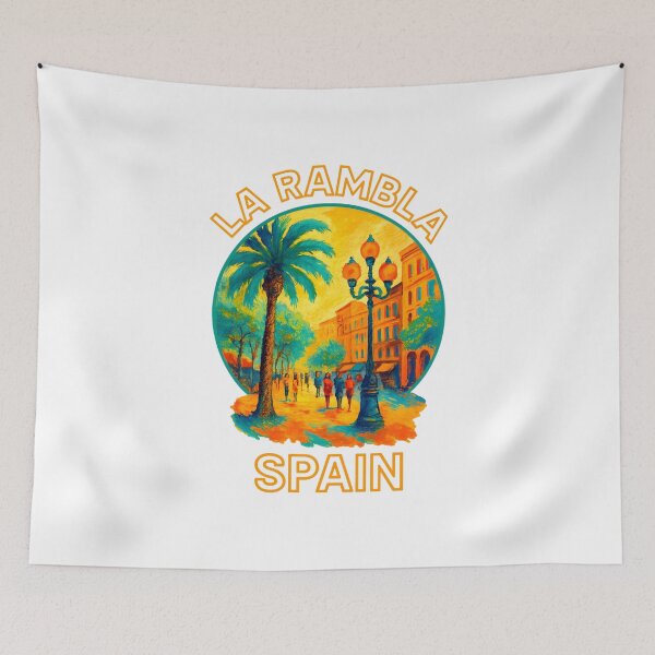 Item preview, La Rambla Barcelona – Spain Street Scene designed and sold by inkNext.