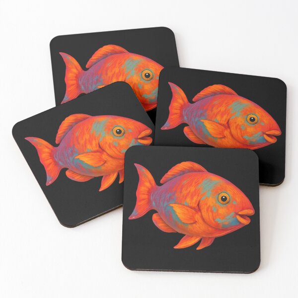Item preview, Orange Green Parrotfish - Cute designed and sold by DamioPolArt.