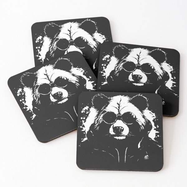Item preview, Cool Bear in Shades – Urban Wildlife Stencil designed and sold by YuriiHL.