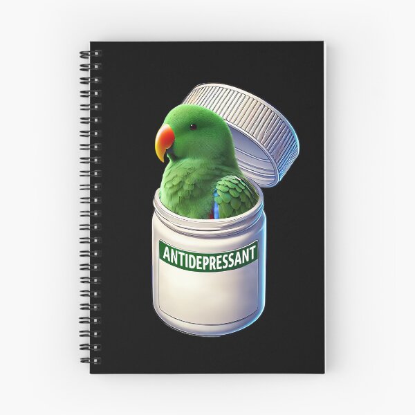 Item preview, Funny Antidepressant Green Eclectus Parrot Lover Meme designed and sold by Kimberley King Art  King Art.