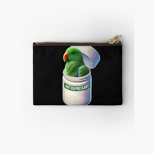 Item preview, Funny Antidepressant Green Eclectus Parrot Lover Meme designed and sold by Kimberley King Art  King Art.