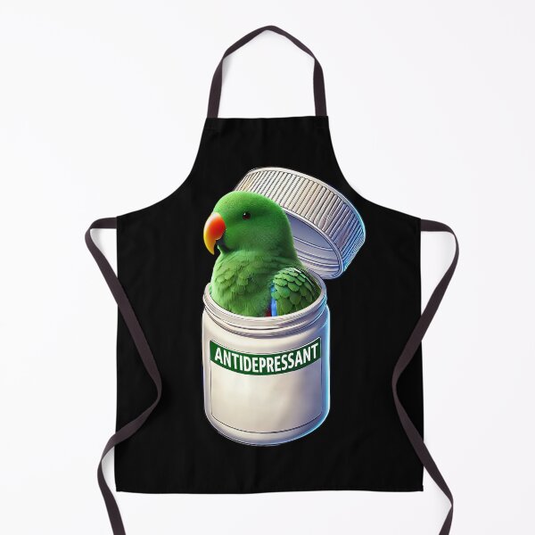 Item preview, Funny Antidepressant Green Eclectus Parrot Lover Meme designed and sold by Kimberley King Art King Art.