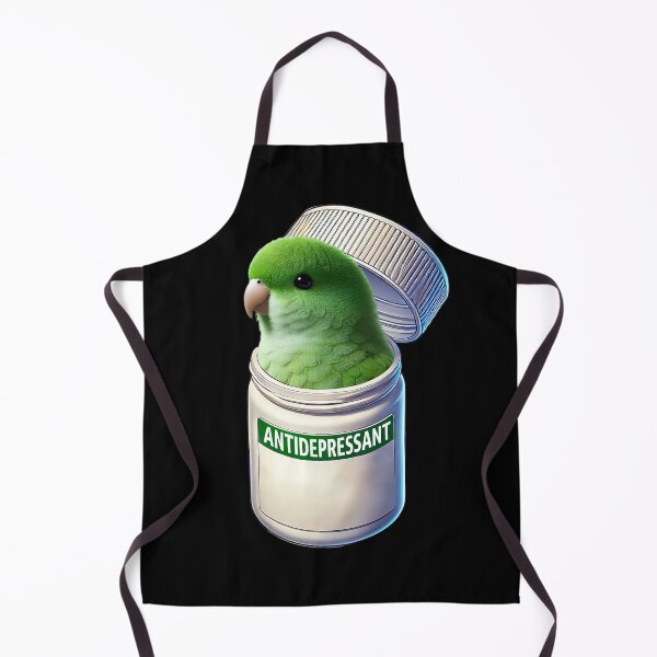 Item preview, Funny Antidepressant Green Parrotlet Parrot Lover Meme designed and sold by Kimberley King Art King Art.