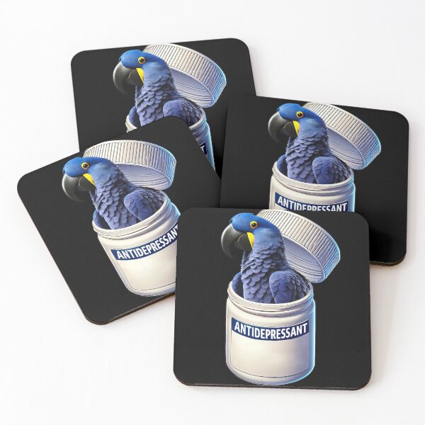 Item preview, Funny Antidepressant Hyacinth Macaw Parrot Lover Meme designed and sold by Kimberley King Art  King Art.