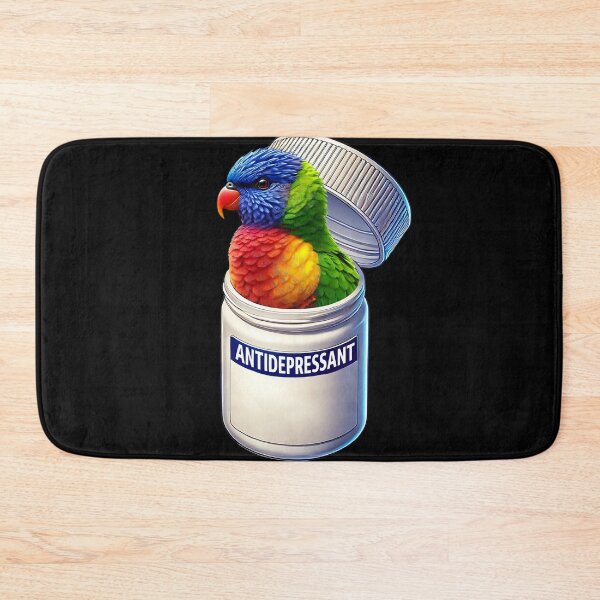Item preview, Funny Antidepressant Loriinae Parrot Lover Meme designed and sold by Kimberley King Art  King Art.