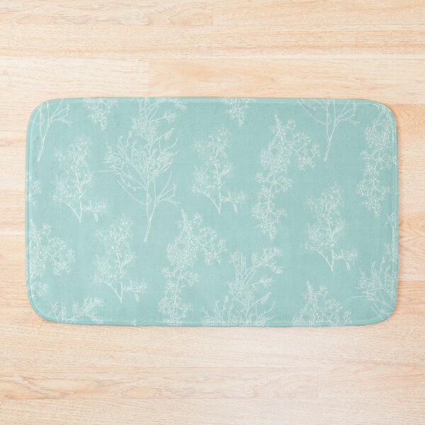 Item preview, Botanical Cottage Floral Pattern in Pale Teal designed and sold by kierkegaard.