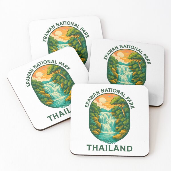 Item preview, Erawan National Park Waterfall – Thailand Nature Landscape designed and sold by inkNext.