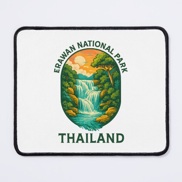 Item preview, Erawan National Park Waterfall – Thailand Nature Landscape designed and sold by inkNext.