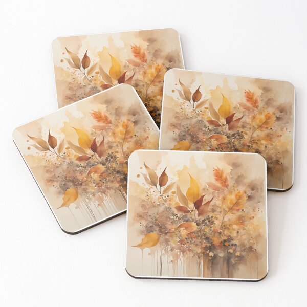 Item preview, Elegant  Florals Pattern Romantic  Gold  Brown Autumn Colors,  Fall Vibes, Pattern Watercolor designed and sold by KolorellaS.